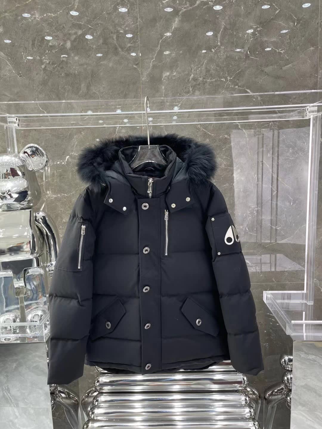 Moose Knuckles Hooded Down Jacket